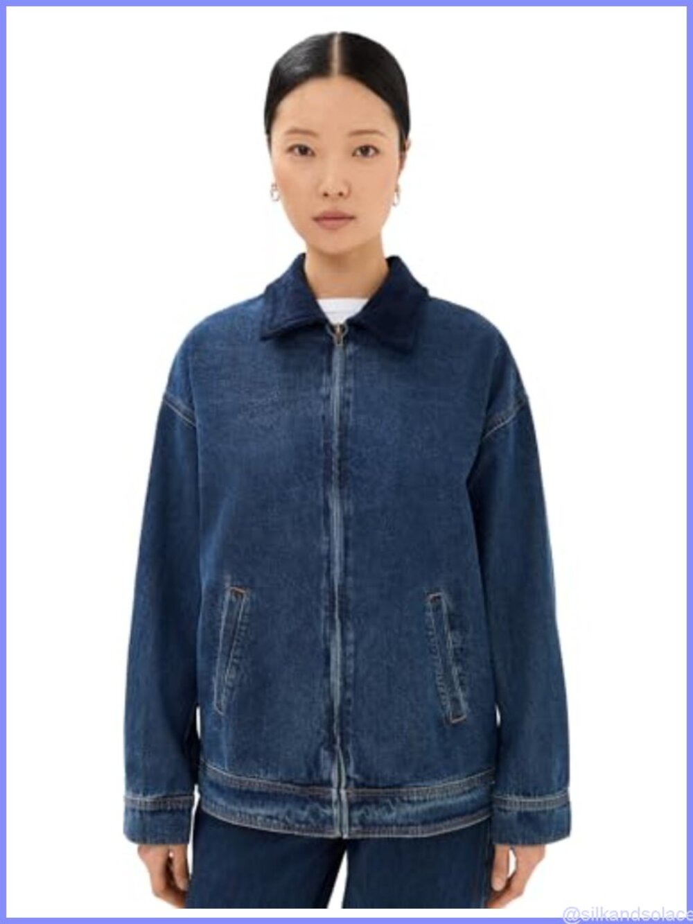 Lioness Barn Jacket Women's Heavyweight Denim Casual Aviator Coat